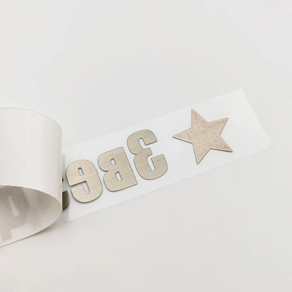 Autocollants de décalcomanie métallique nickel