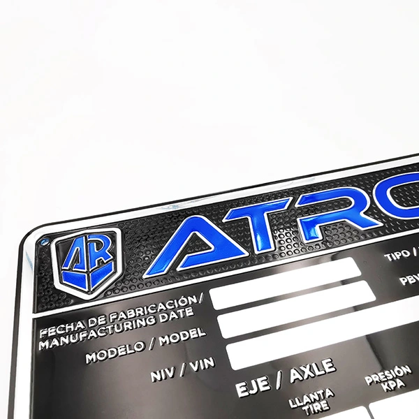 Étiquette d'aluminium de marque d'entreprise