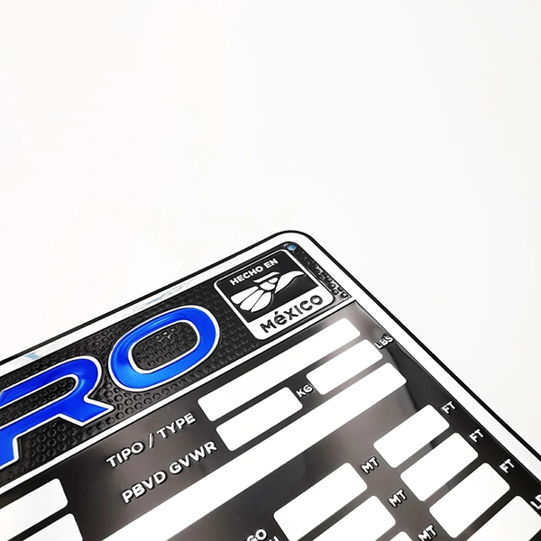 Étiquette d'aluminium de marque d'entreprise