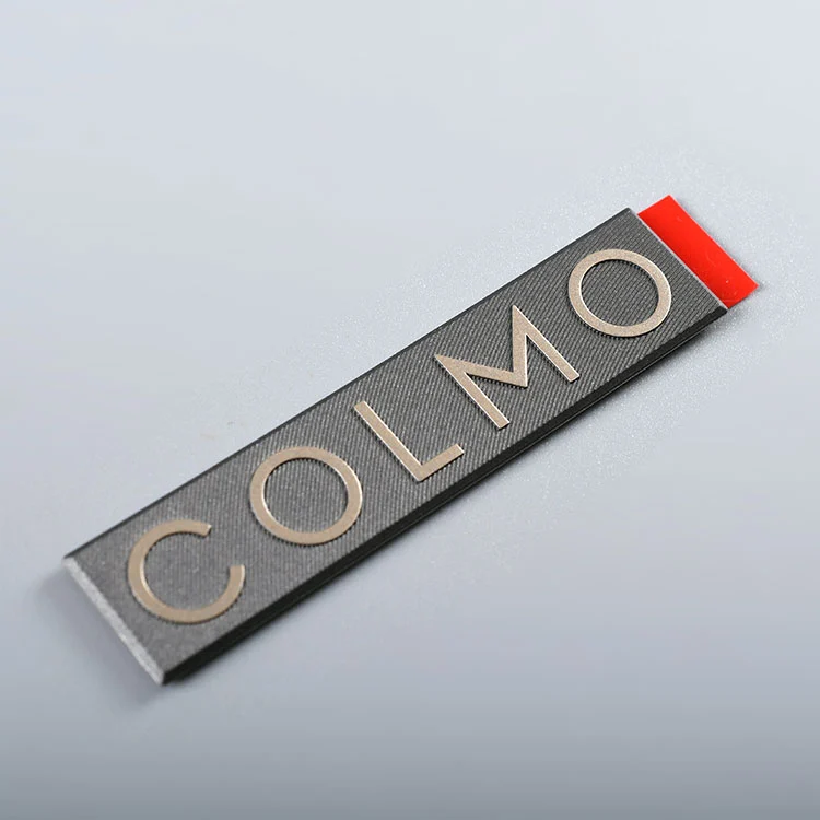 Étiquette de logo d'autocollant en nickel en nickel en nickel