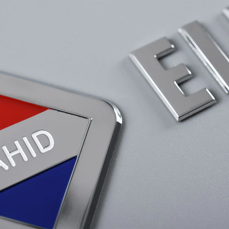 Autocollant de plaque en métal 3D