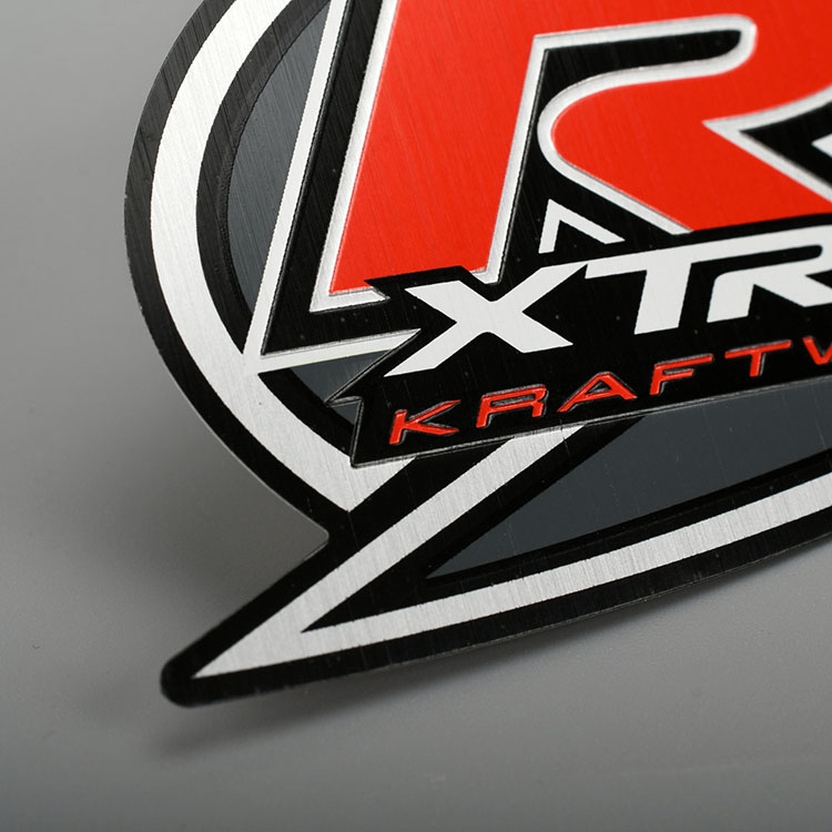 Autocollant en aluminium argenté imprimé