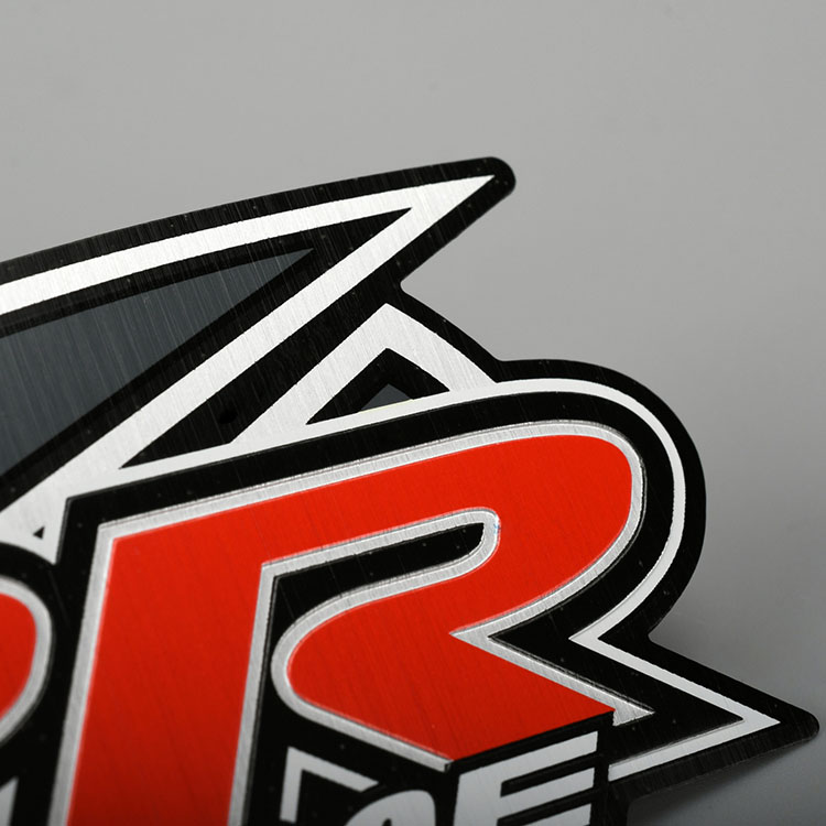 Autocollant en aluminium argenté imprimé