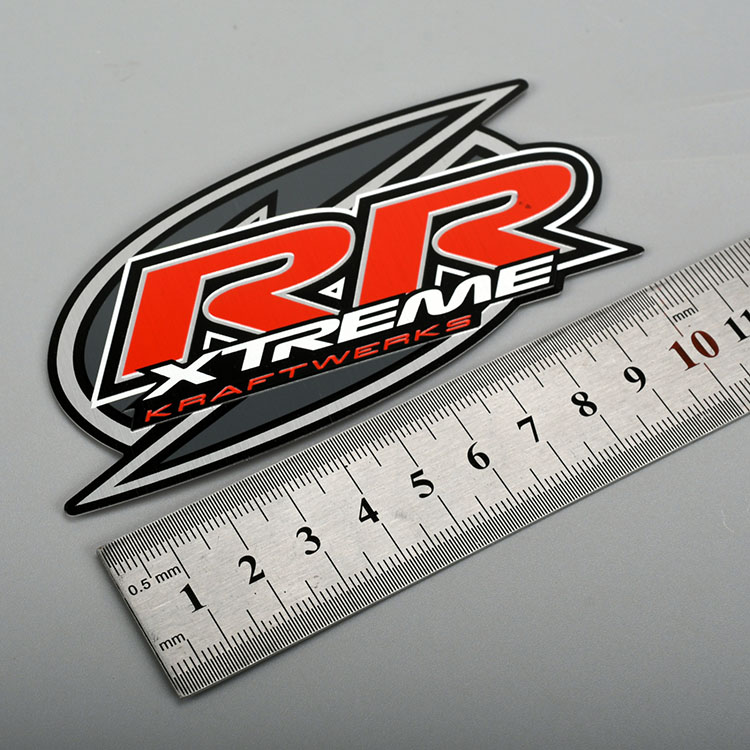 Autocollant en aluminium argenté imprimé