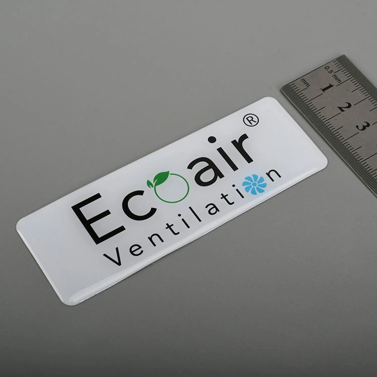 Autocollant époxy en résine de logo 3D