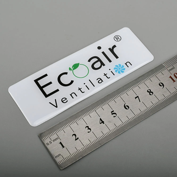 Autocollant époxy en résine de logo 3D