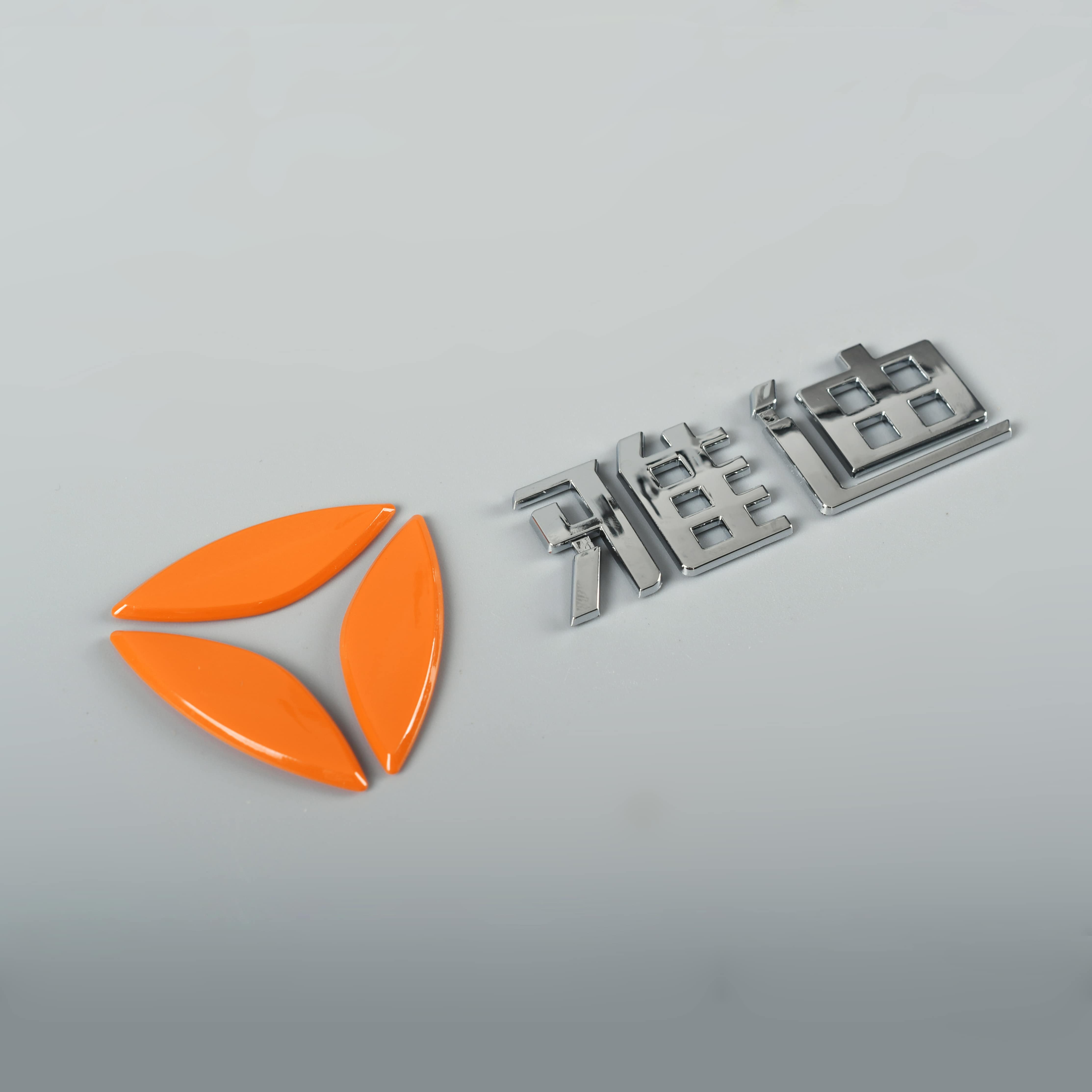 Autocollant d'étiquette de moto 3D, Badge en plastique chromé avec Logo ABS