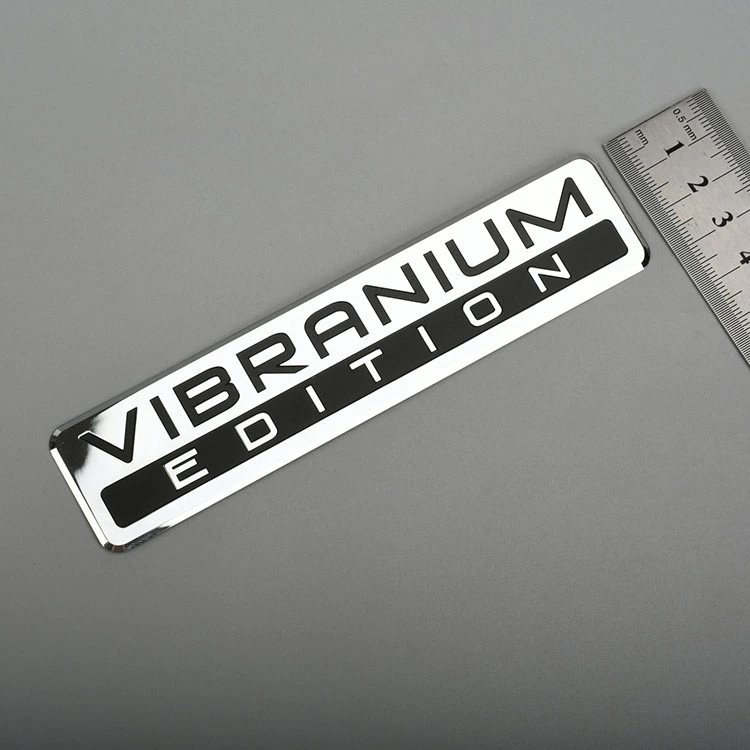 Étiquette en métal électroforme autocollant de logo nickel