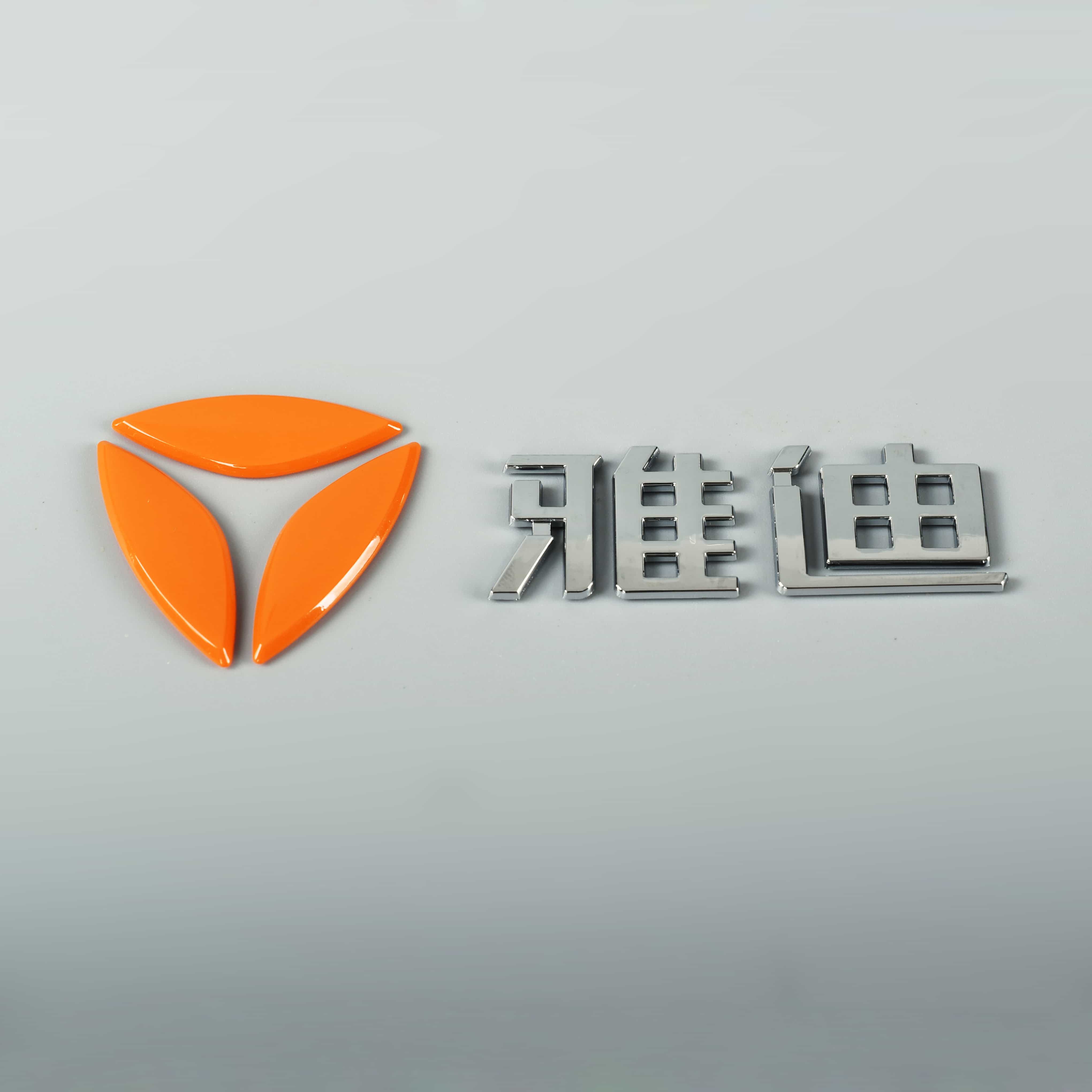 Autocollant d'étiquette de moto 3D, Badge en plastique chromé avec Logo ABS