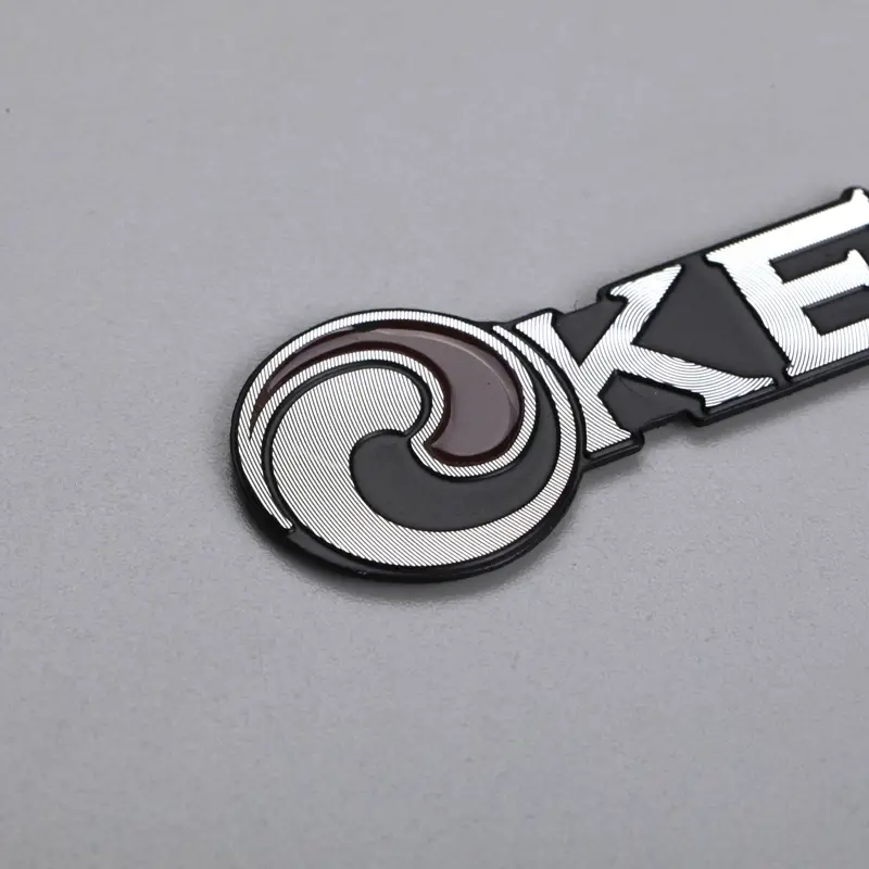 Étiquette en aluminium 3D