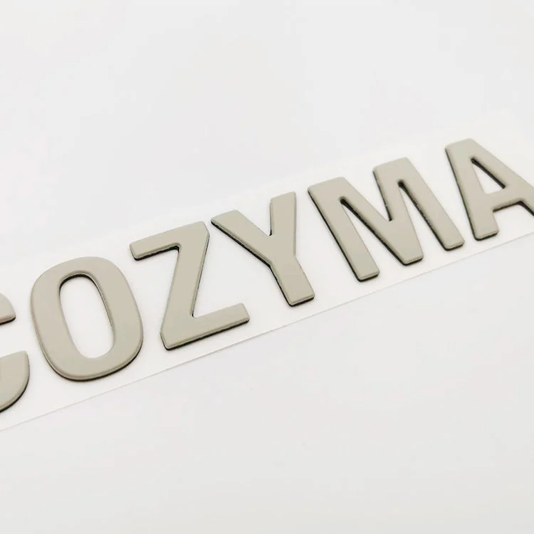 Autocollant d'étiquette Soft 3D Silver Silver