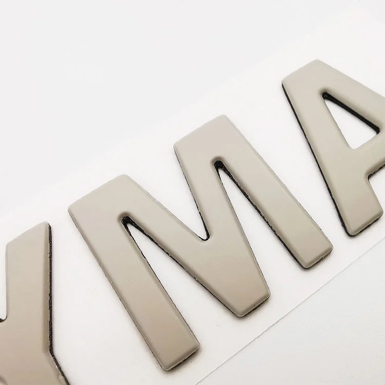 Autocollant d'étiquette Soft 3D Silver Silver