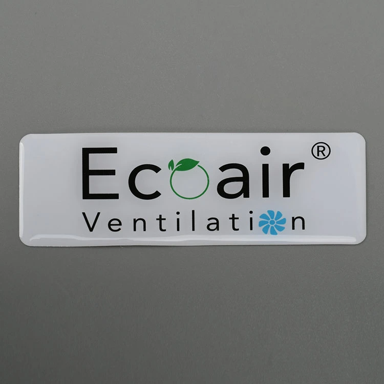 Autocollant époxy en résine de logo 3D