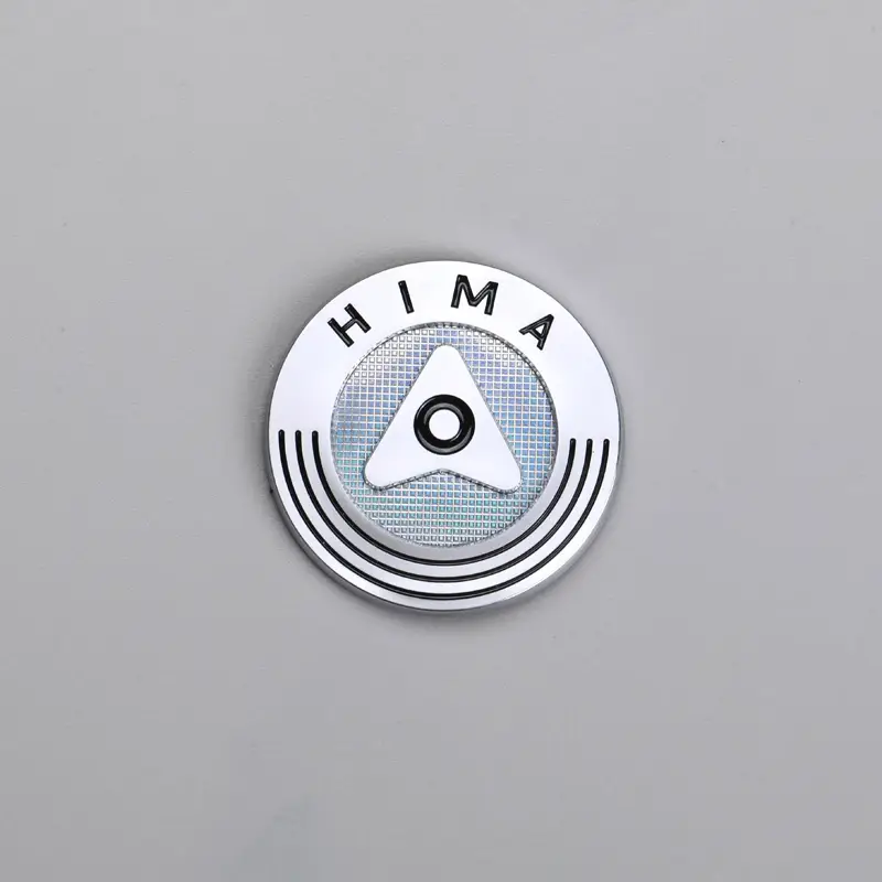 Logo d'électroformage personnalisé d'autocollant 3D en métal nickel chromé