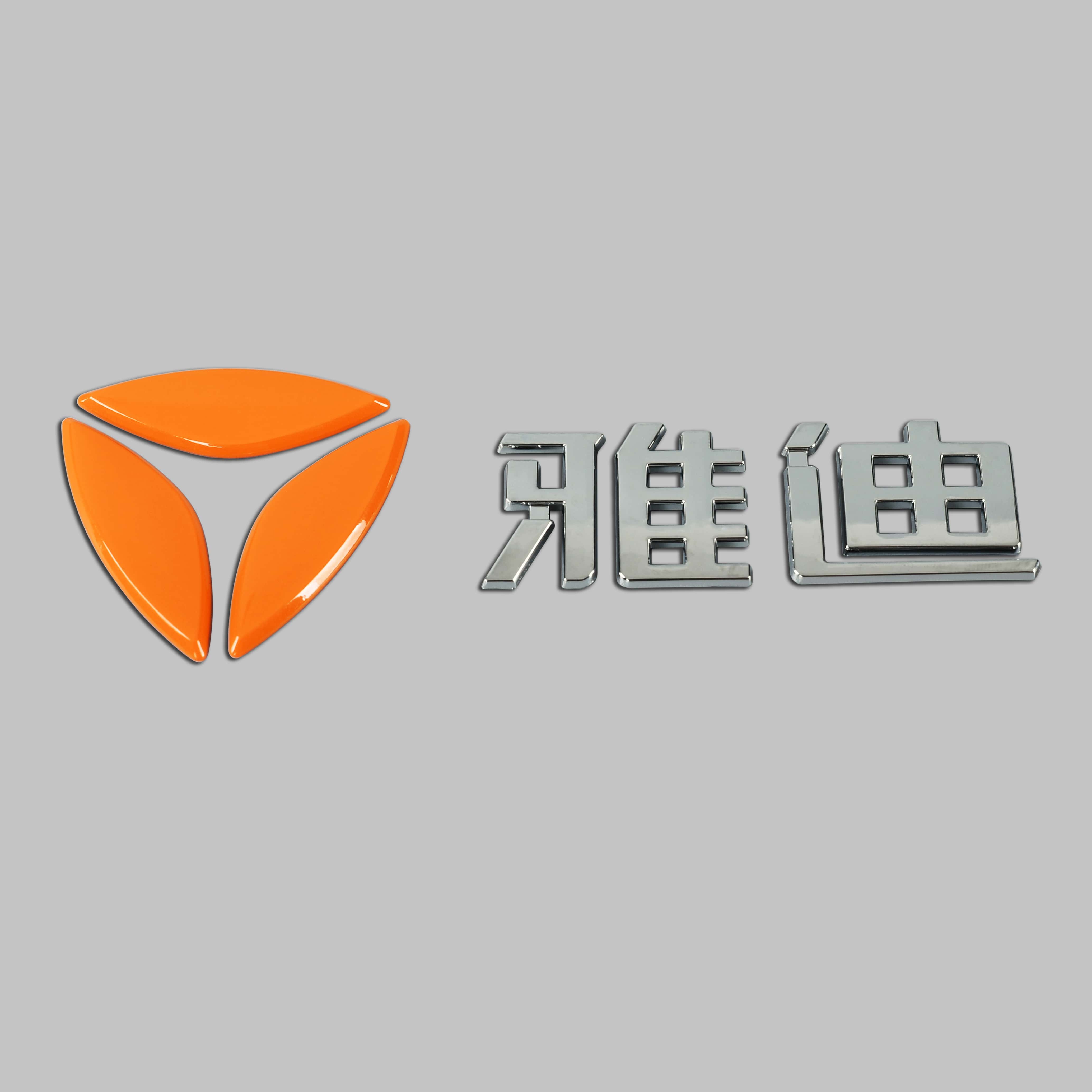 Autocollant d'étiquette de moto 3D, Badge en plastique chromé avec Logo ABS