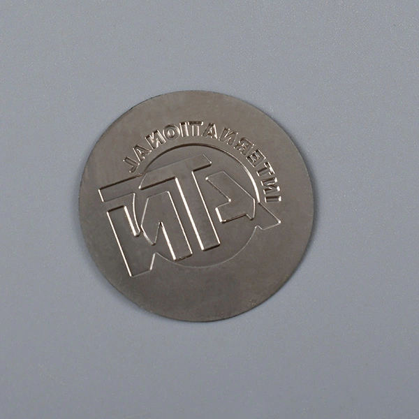 Autocollant d'étiquette nickel 3D
