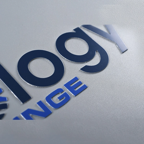 Étiquette en métal électroformée