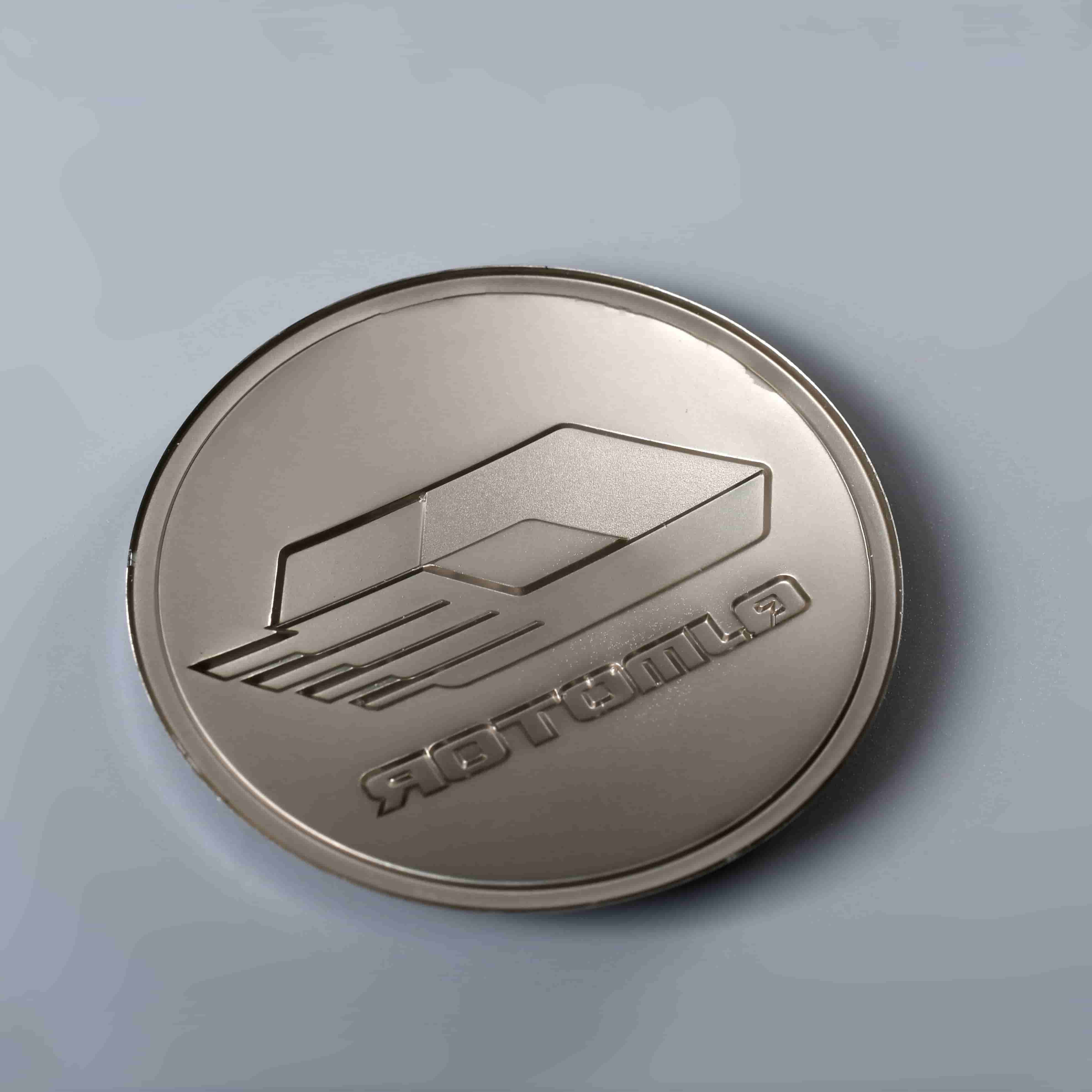 Étiquette en nickel métallique imperméable et facile à coller