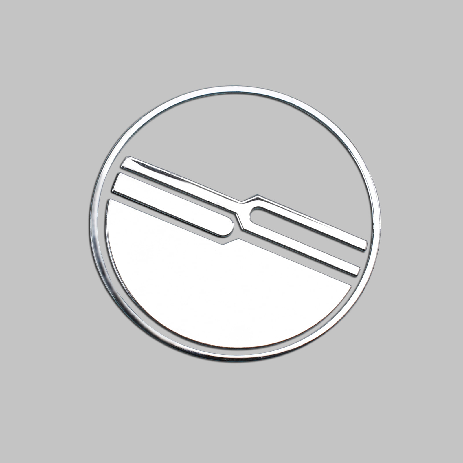 Autocollants de logo en métal de couleur chromée avec colle forte