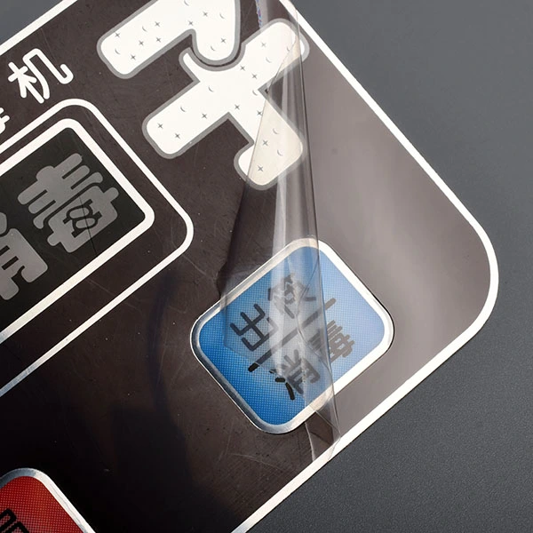 Autocollant de panneau d’armoire de désinfection