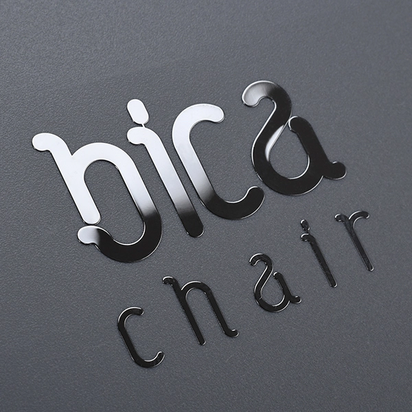 Autocollant de logo en nickel pour machine