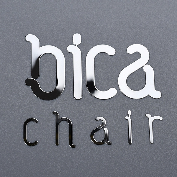 Autocollant de logo en nickel pour machine