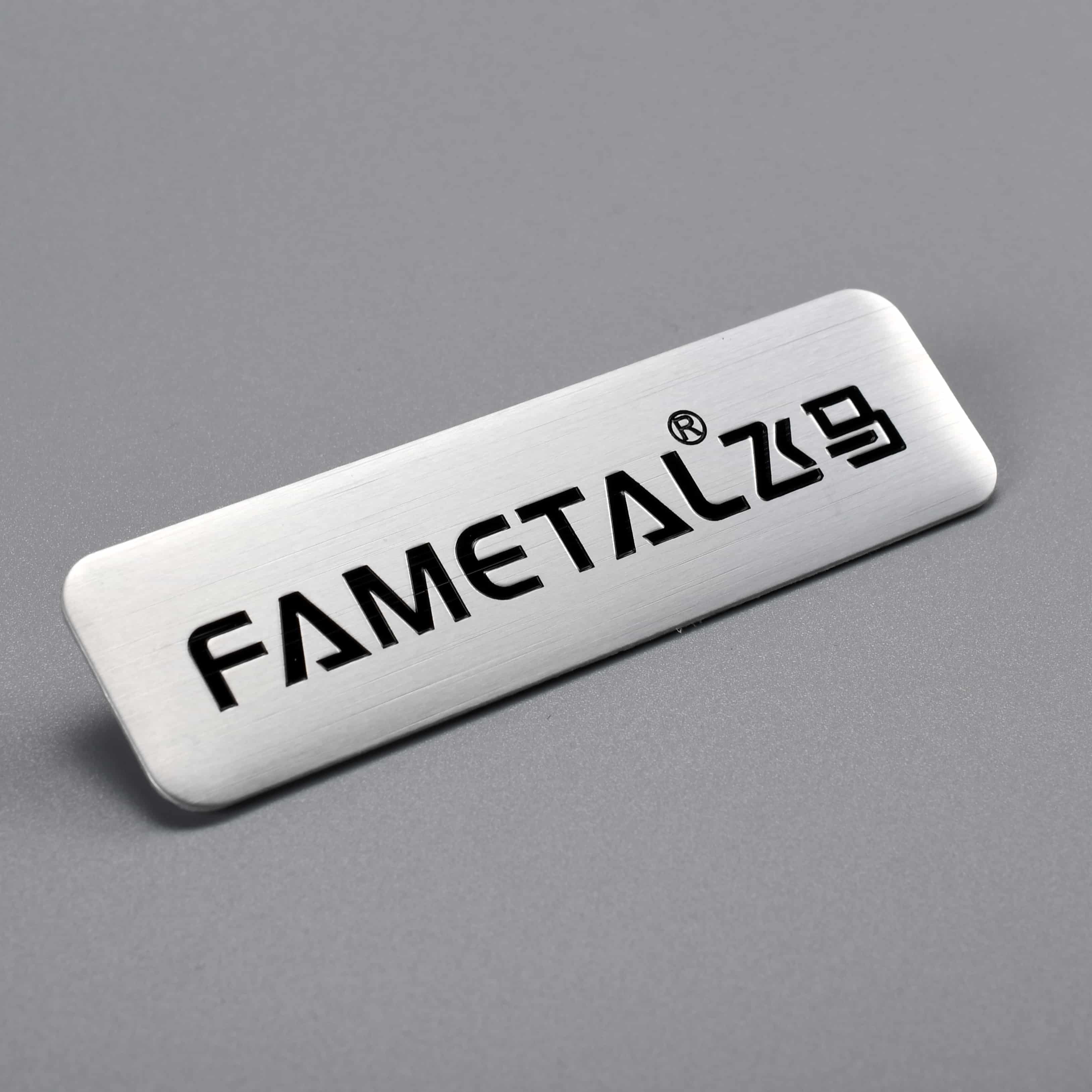 Étiquette d'équipement en aluminium