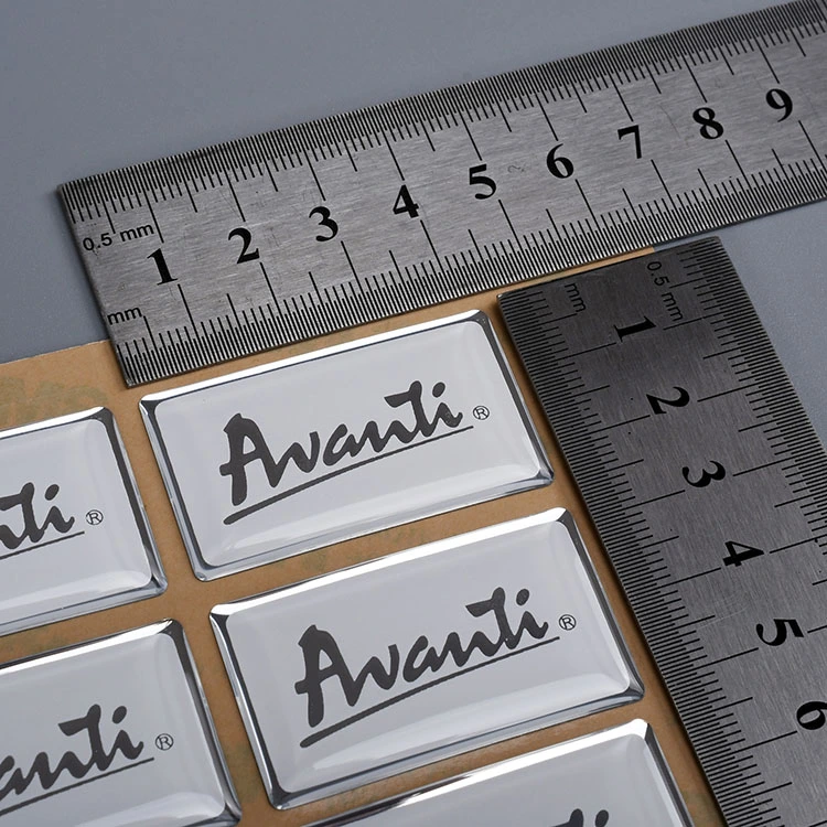 Autocollant époxy en résine d'impression de logo