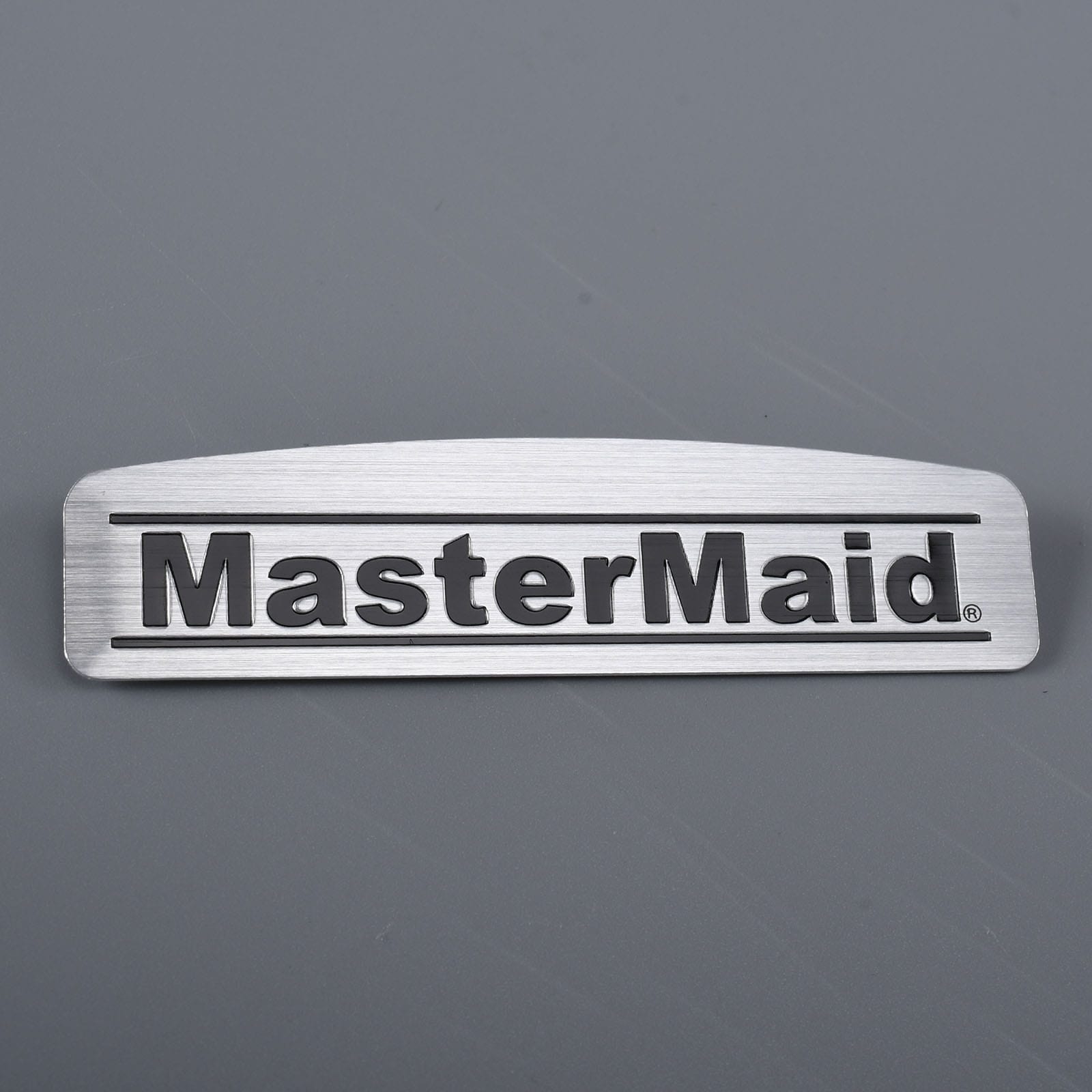 Étiquette de logo plaque en aluminium brossé en argent