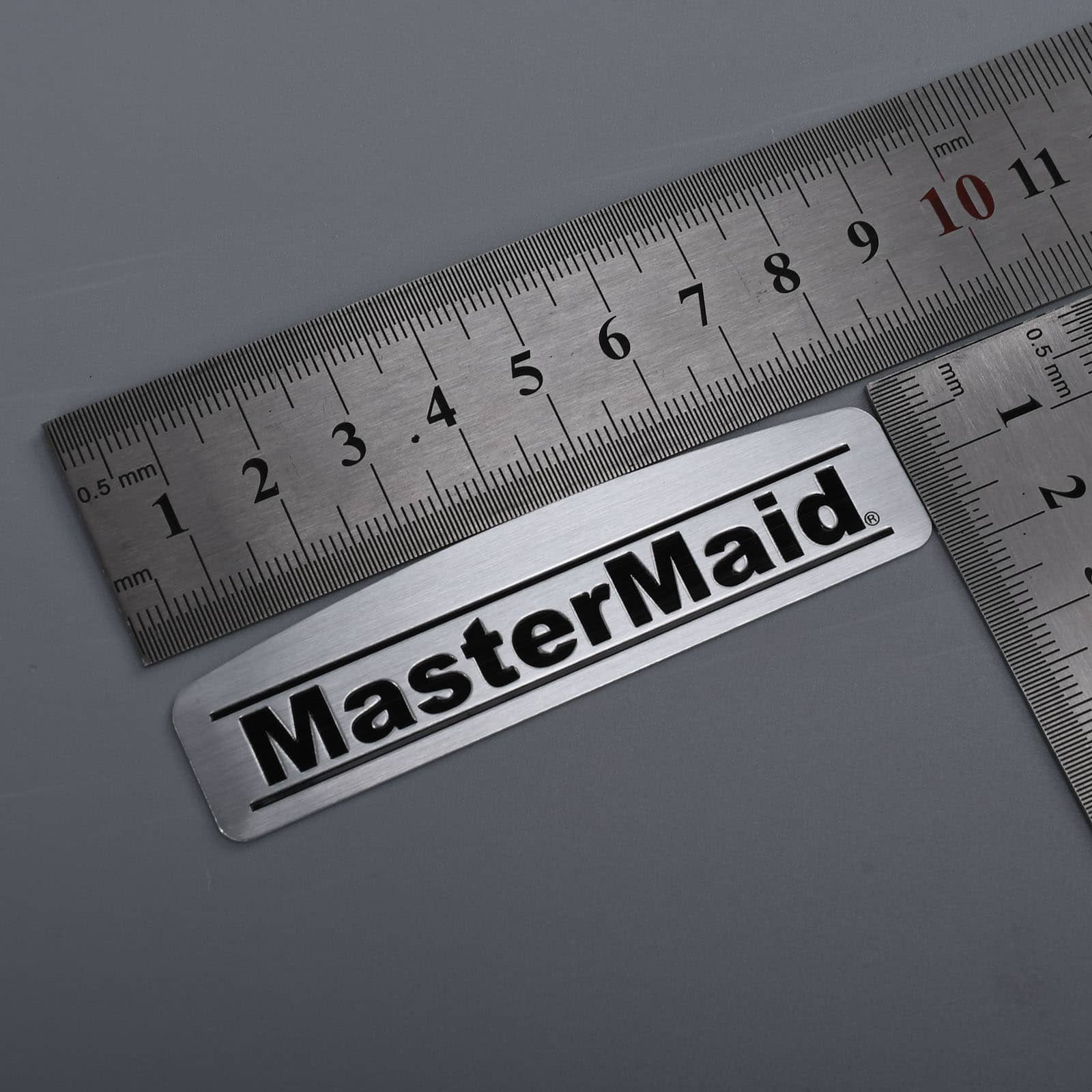 Étiquette de logo plaque en aluminium brossé en argent