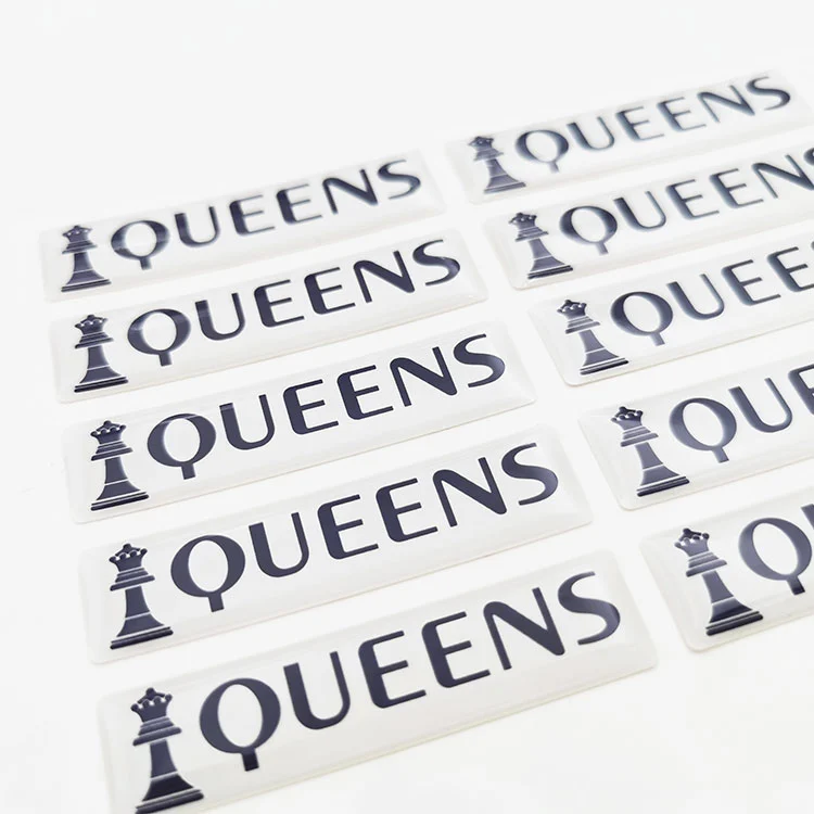 Étiquettes en forme de résine époxy