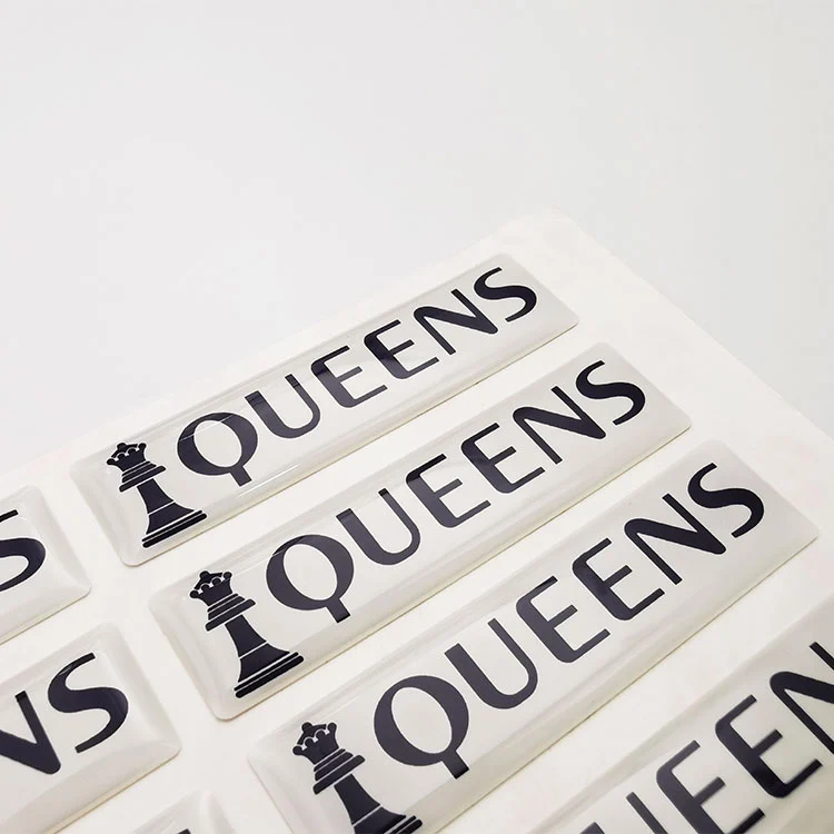 Étiquettes en forme de résine époxy