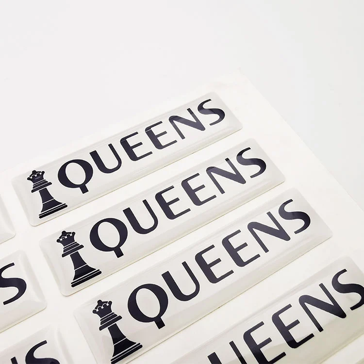 Étiquettes en forme de résine époxy