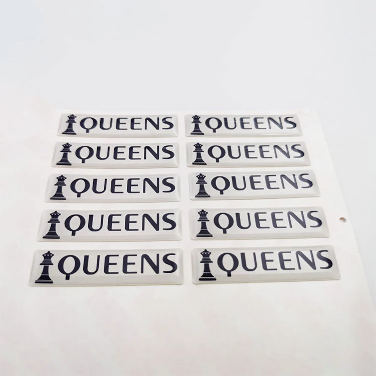 Étiquettes en forme de résine époxy