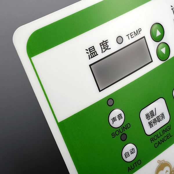 Autocollant du panneau de commande avant