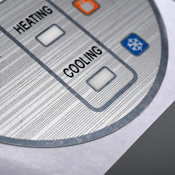 Autocollant mat de panneau de commande avant d'étiquette de membrane brillante