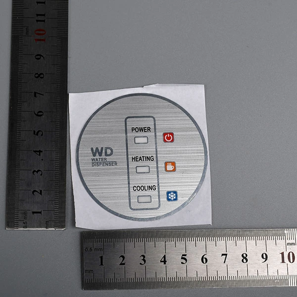 Autocollant mat de panneau de commande avant d'étiquette de membrane brillante