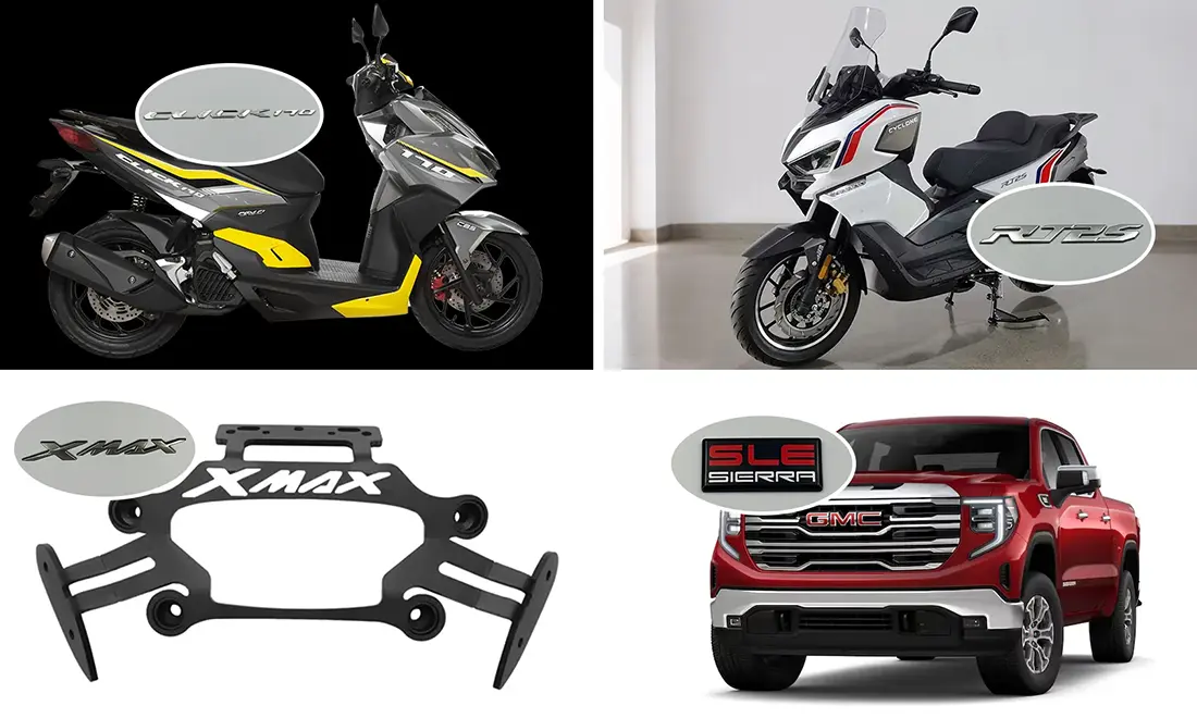 3D Plastic Car Sticker