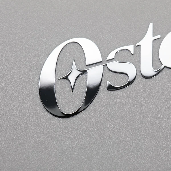 Étiquette de galvanoplastie au nickel