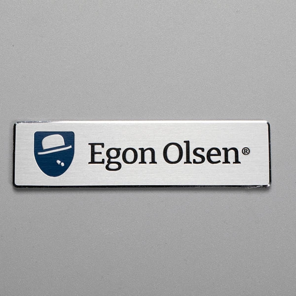 Étiquette de marque en métal