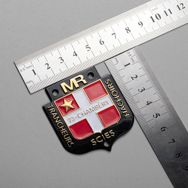 Autocollant logo 3D en métal nickelé