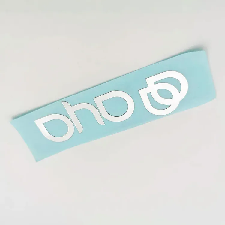 Étiquette d'autocollante en métal nickel logo