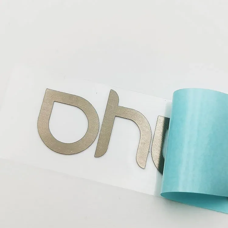 Étiquette d'autocollante en métal nickel logo