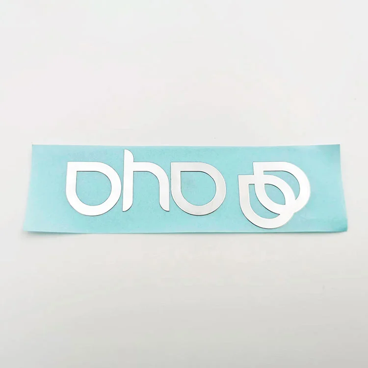 Étiquette d'autocollante en métal nickel logo