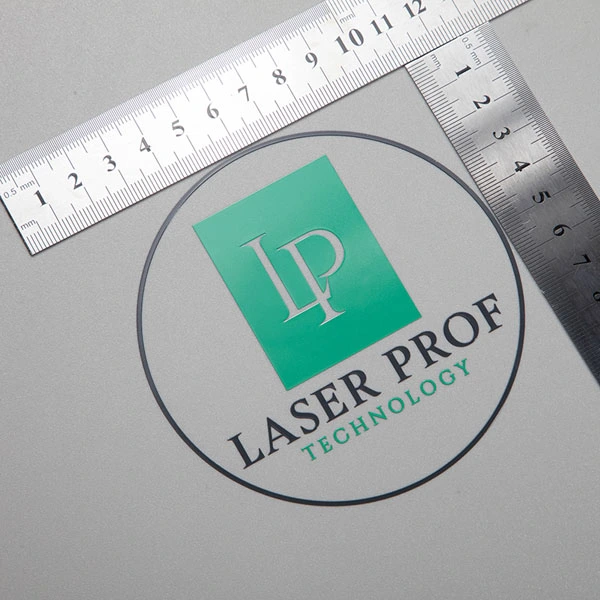 Autocollant d'étiquette en métal avec logo en nickel