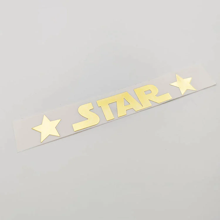 Gold Chrome Logo Metal Sricker
