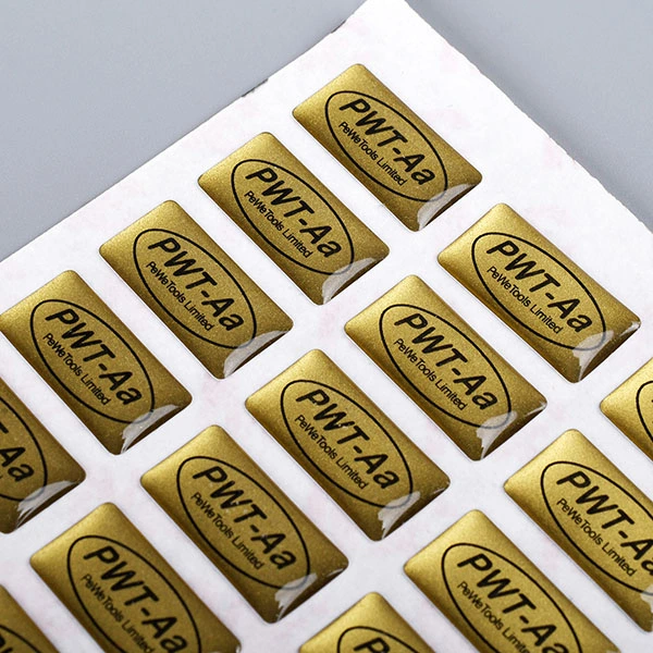 Autocollant époxy en résine personnalisé