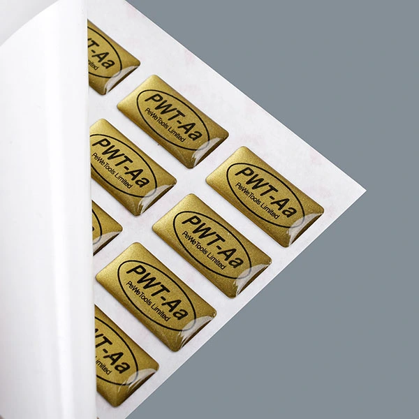 Autocollant époxy en résine personnalisé