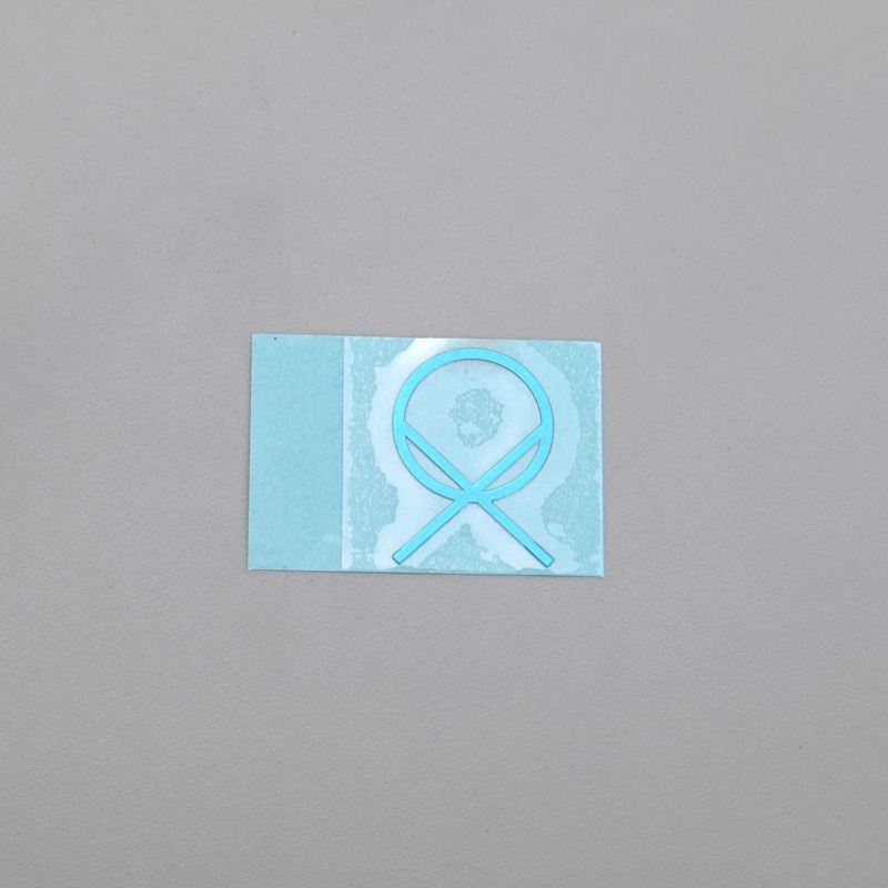 Panneau d'étiquette en nickel de couleur bleu chromé personnalisé