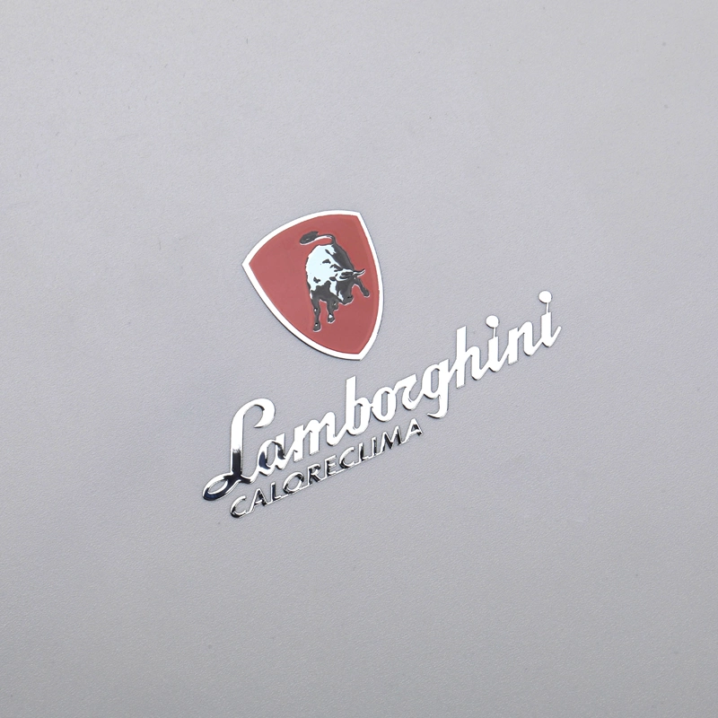 Autocollant de galvanoplastie en métal imprimant une étiquette de logo coloré